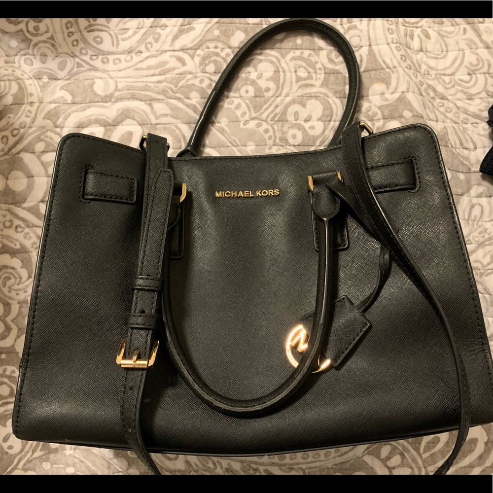 Michael Kors Purse - black and gold
